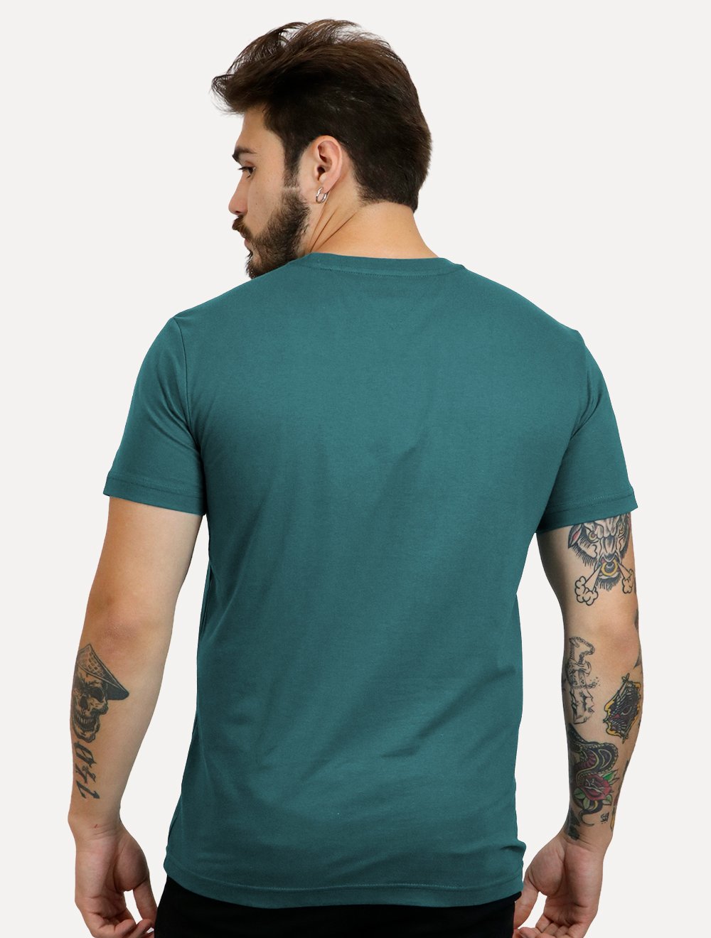 Camiseta Tommy Hilfiger Masculina Core Logo Verde Escuro