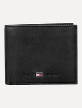 Carteira Tommy Hilfiger Masculina Couro Johnson Mini CC Wallet Preta