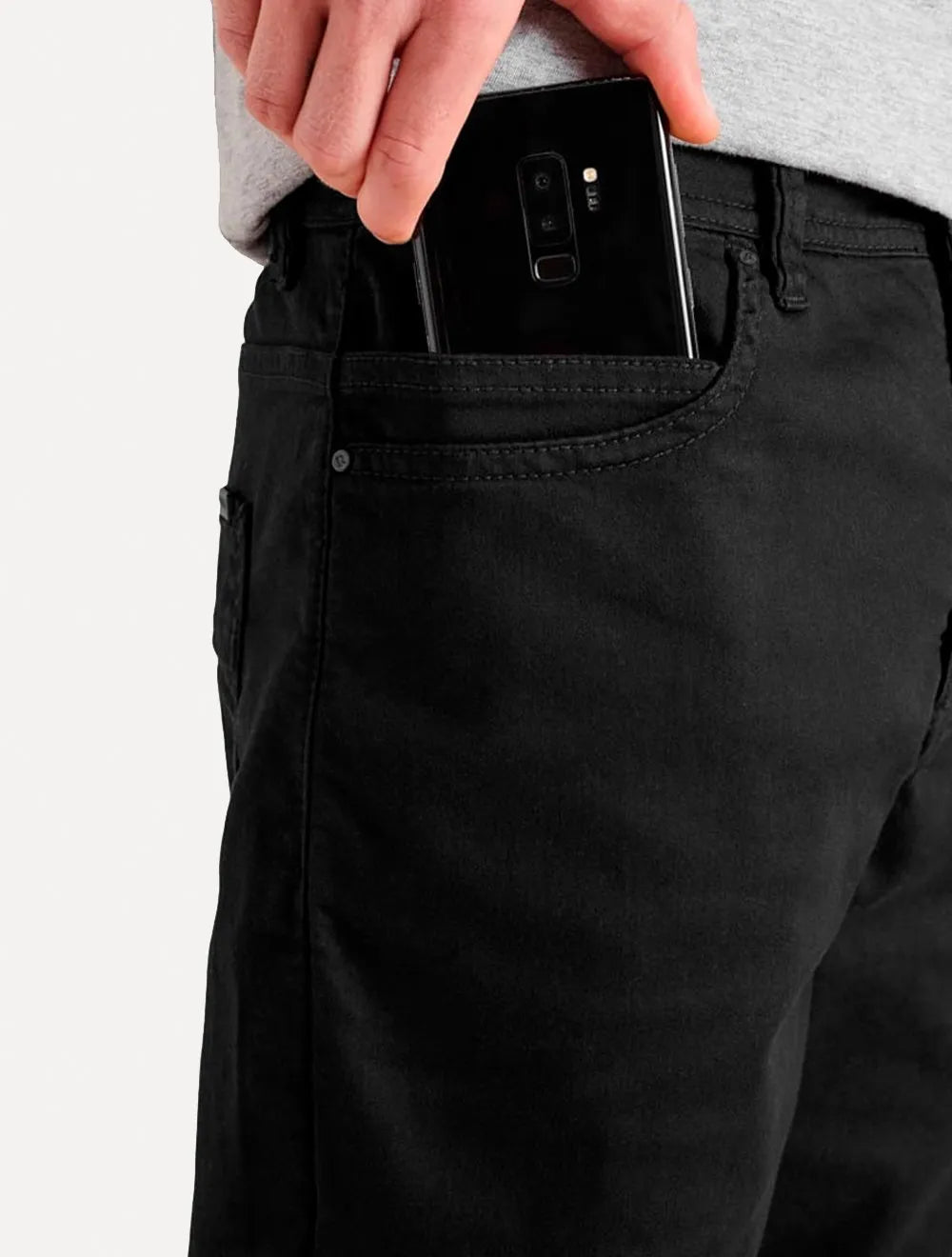 Bermuda Reserva Masculina Sarja Color Preta