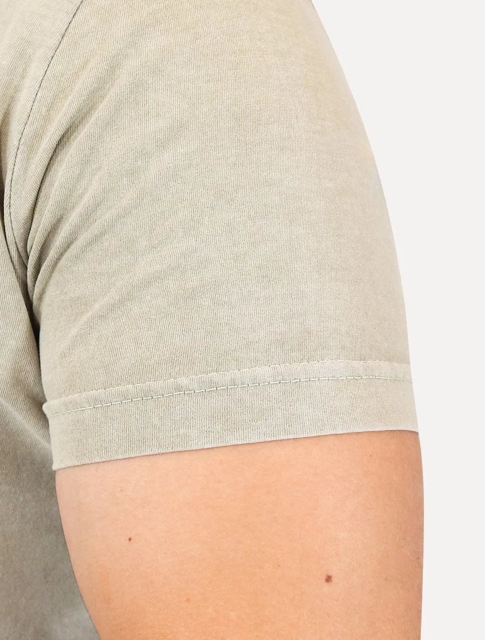 Camiseta King & Joe Masculina Signature Circle Estonada Peito Areia