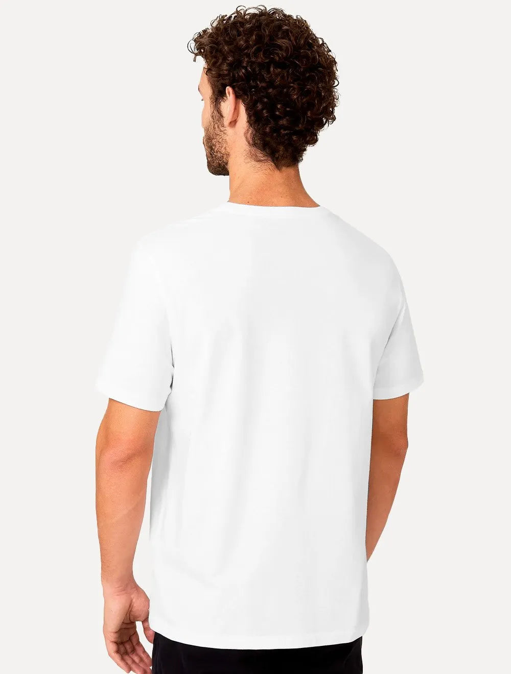 Kit Camisetas Dudalina Malha Cáqui Escuro Listrado e Branco