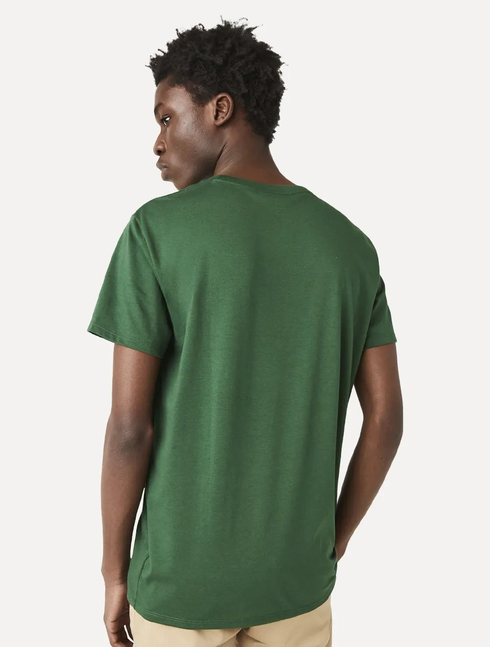 Camiseta Lacoste Masculina Jersey Pima Cotton Verde Escuro
