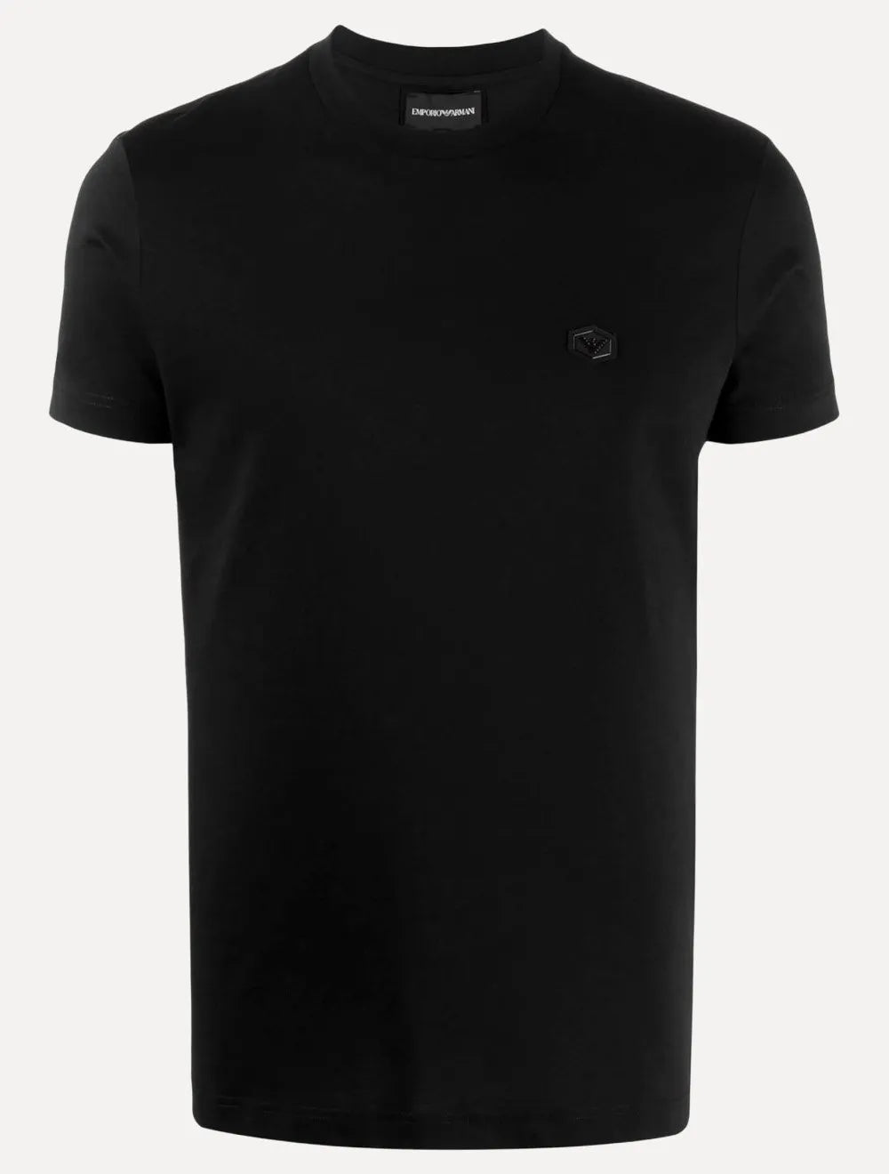 Camiseta Emporio Armani Masculina Essential Minimalist Micro Patch Preto