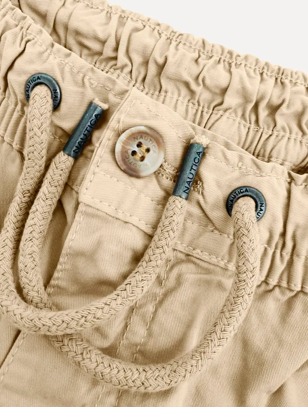 Short Nautica Masculino Sarja Cadarço Cáqui