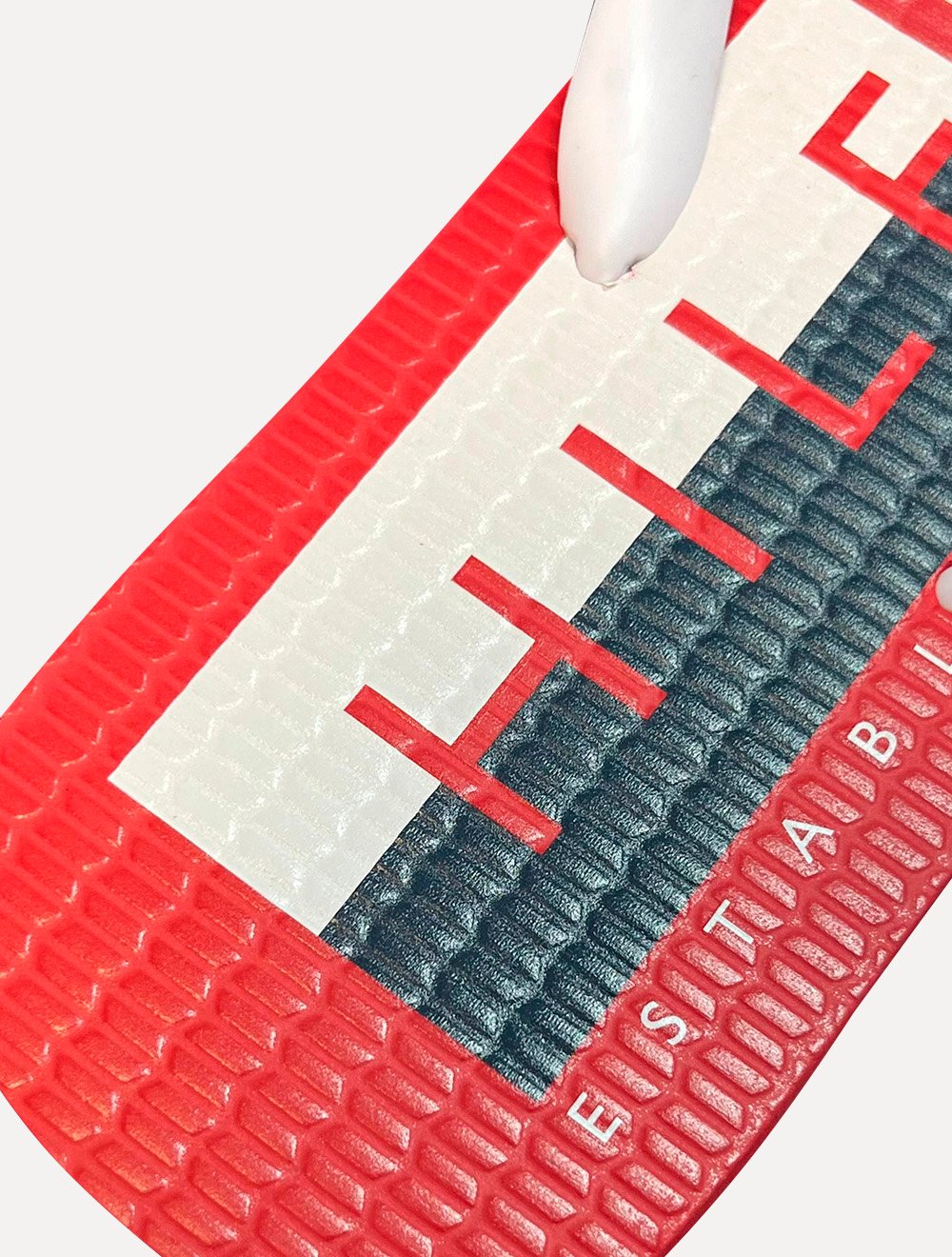 Chinelo Tommy Hilfiger Silk Flag Logo Beach Rubber Vermelho