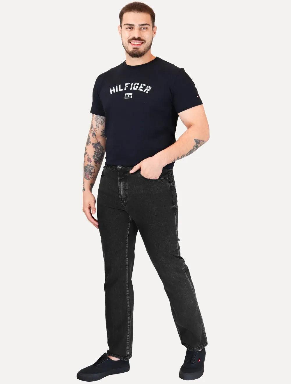 Calça Ellus Jeans Masculina Regular Sprouting Black Preta