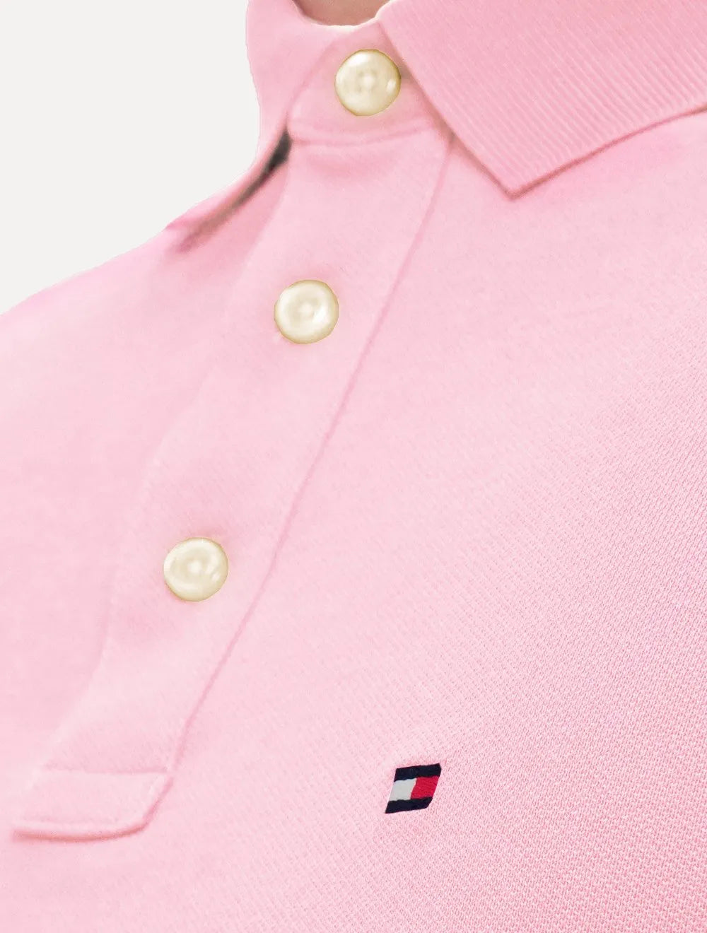 Polo Tommy Hilfiger Masculina Slim Piquet 1985 Rosa