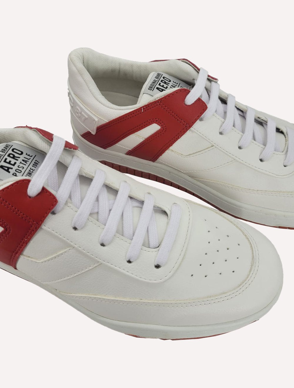 Tênis Aeropostale Masculino Casual Recortes Aero NYC 87 Vermelho/Branco