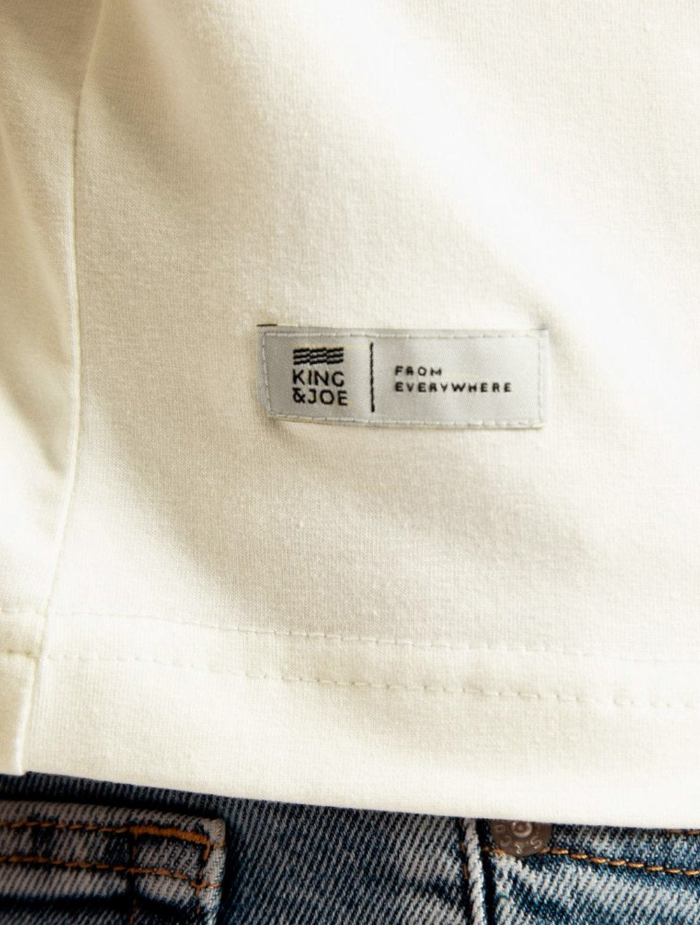 Camiseta King & Joe Masculina Cotton Premium Flex Off White