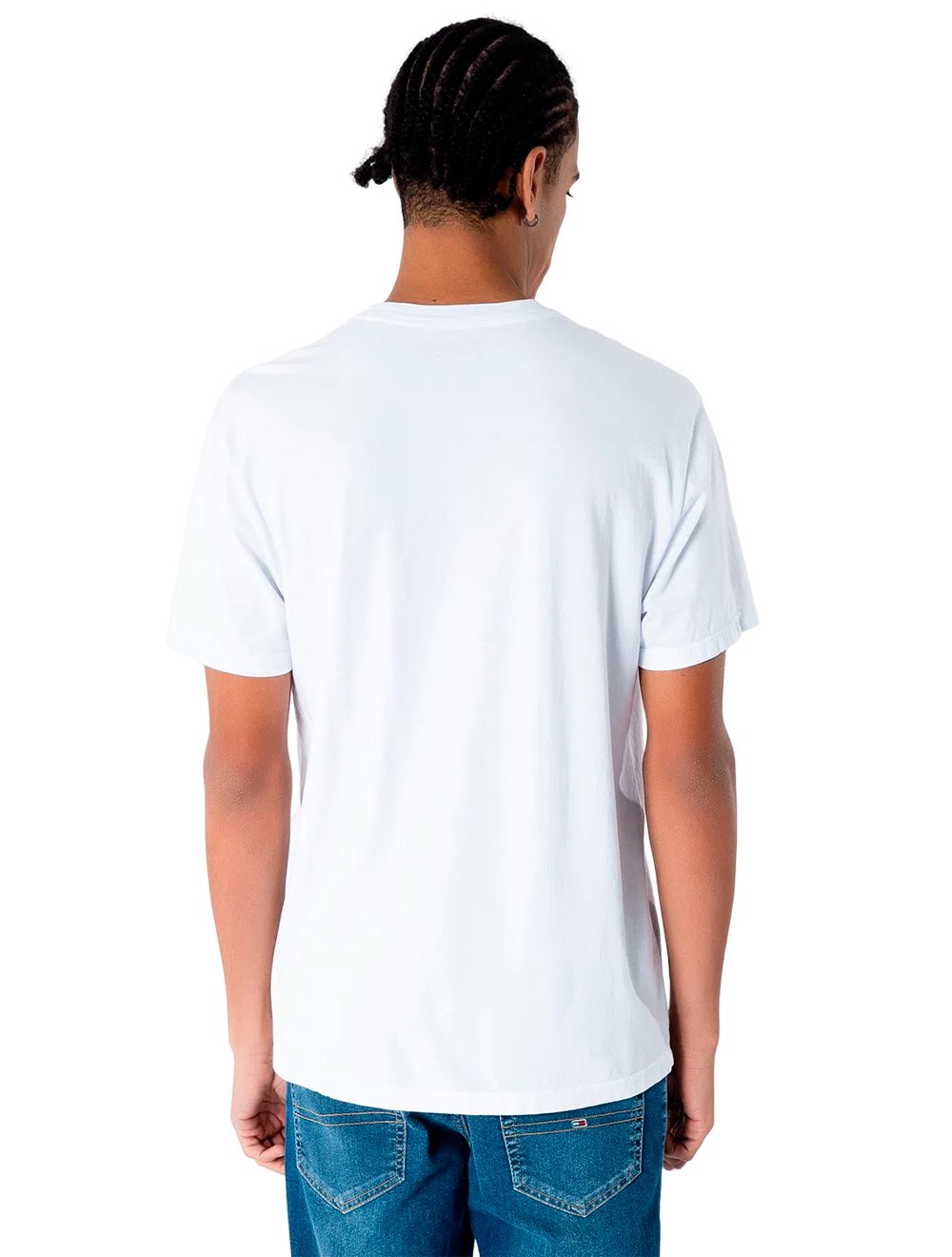 Camiseta Tommy Jeans Masculina Relaxed Timeless Silk Branca