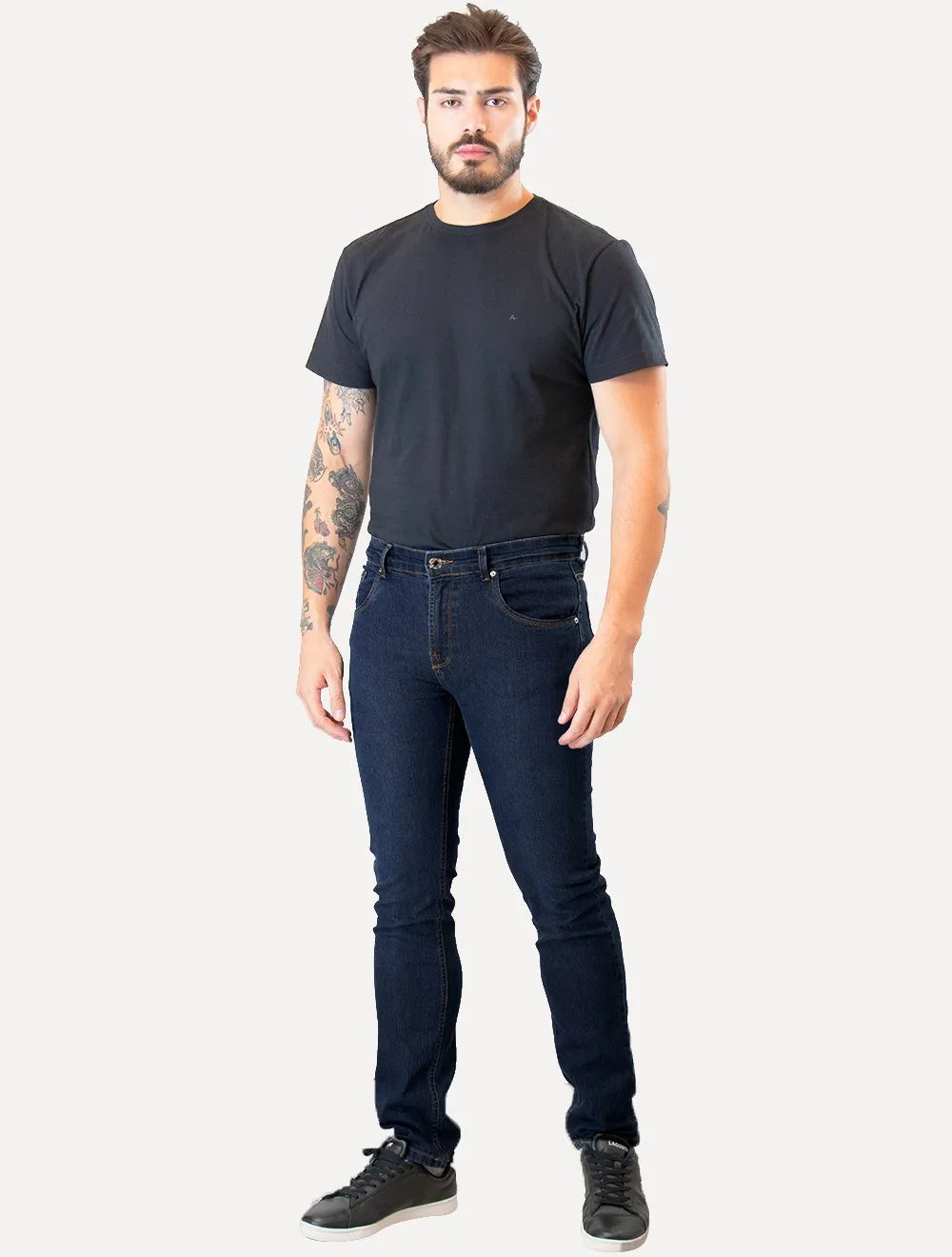 Calça Guess Jeans Masculina Tag Slim Straight Stoned Escura