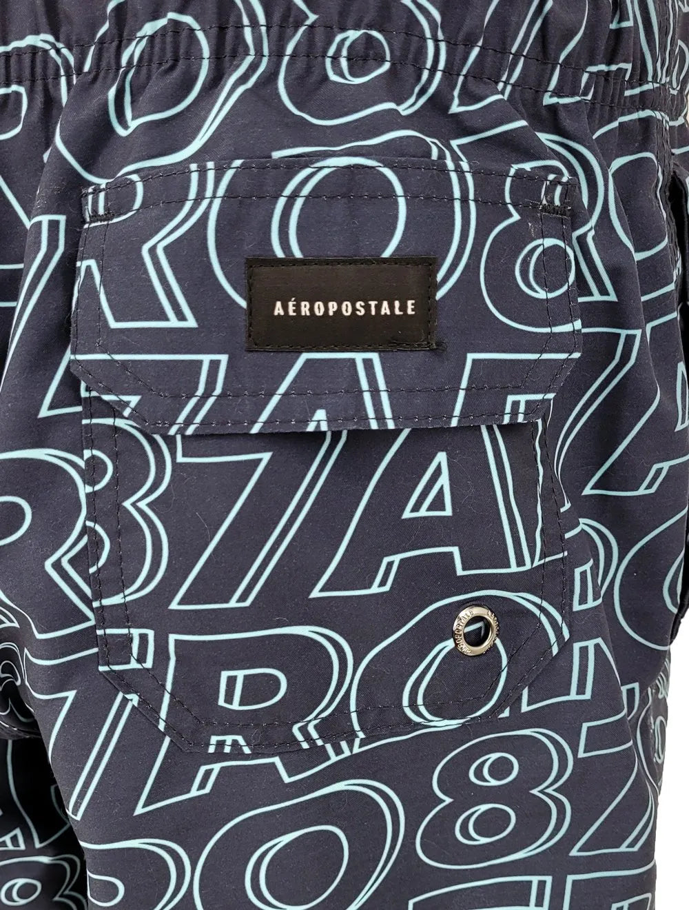 Short Aeropostale Masculino Swimwear Aero 87 Full Print Azul Marinho
