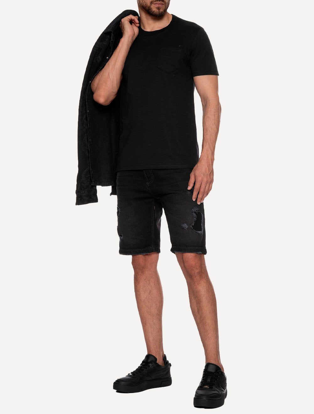 Camiseta Ellus Cotton Fine Easa Pocket Classic Preta