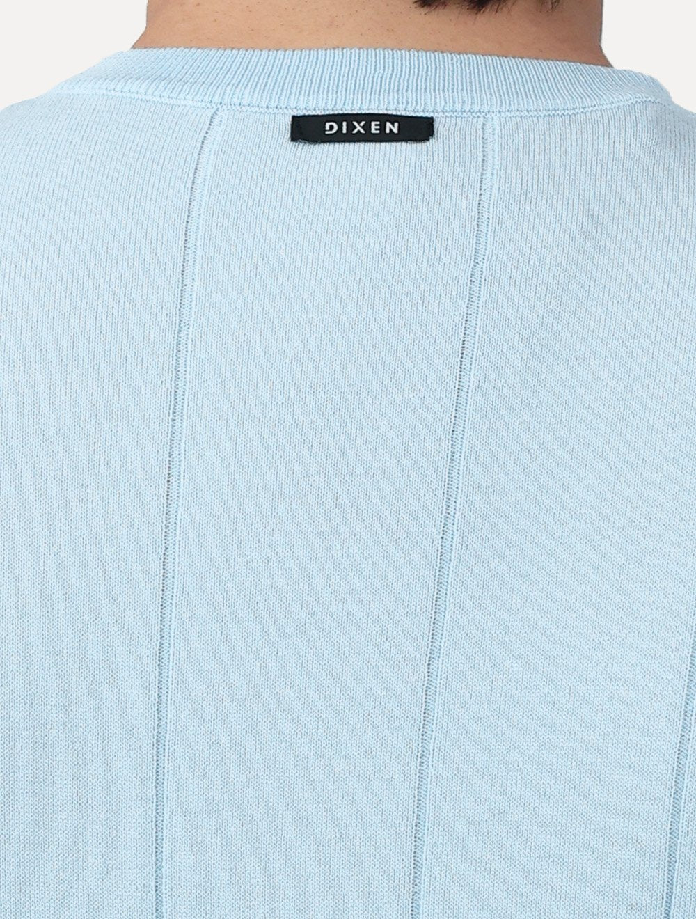 Camiseta Dixen Masculina Tricot Manga Curta Gola Careca Azul