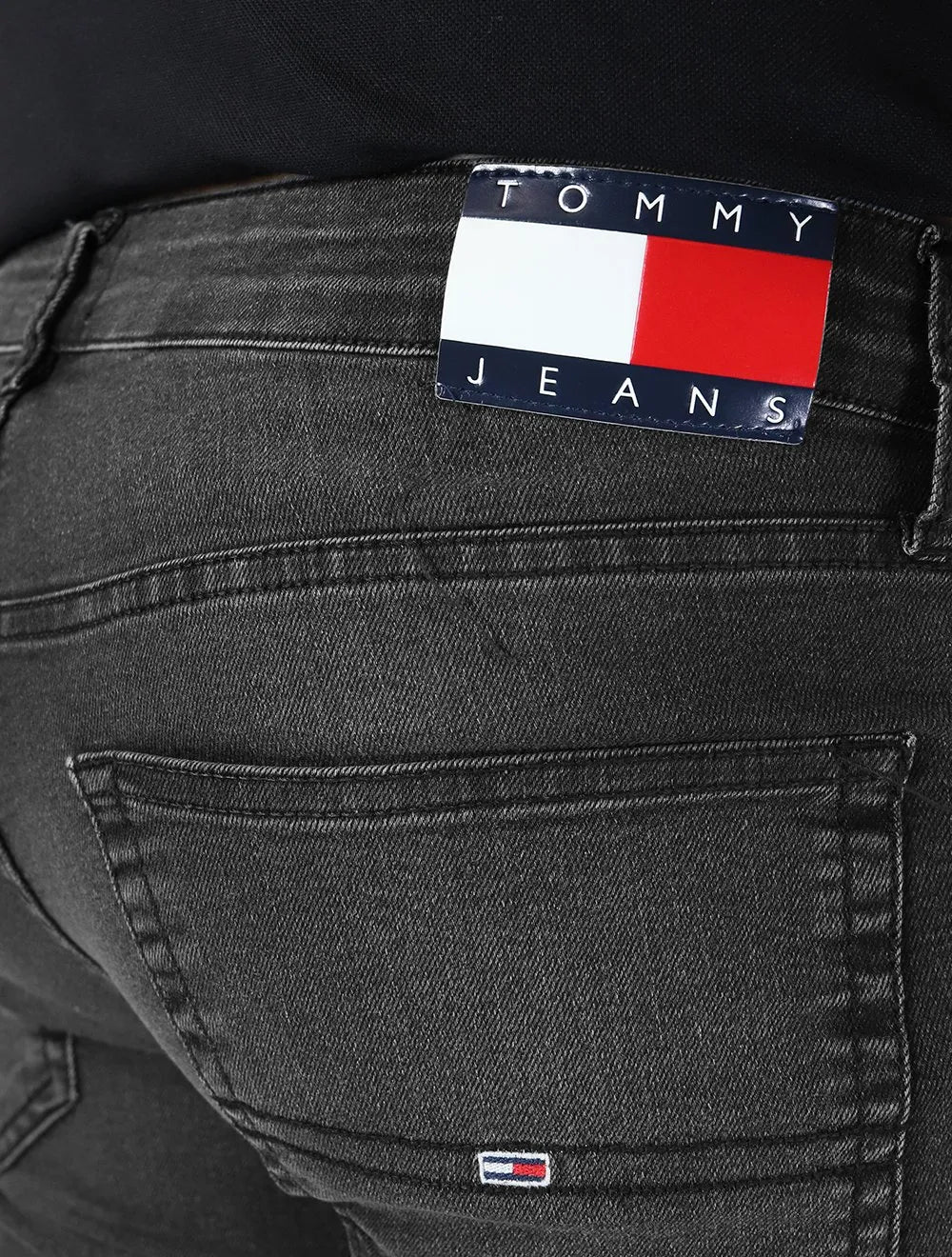 Calça Tommy Jeans Masculina Slim Scanton Stoned Preta