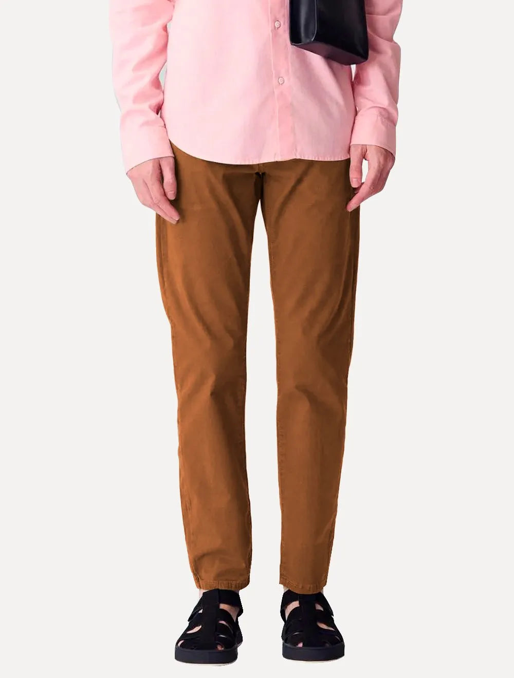 Calça Osklen Masculina Sarja Regular 5 Pockets Color Lisa Terracota
