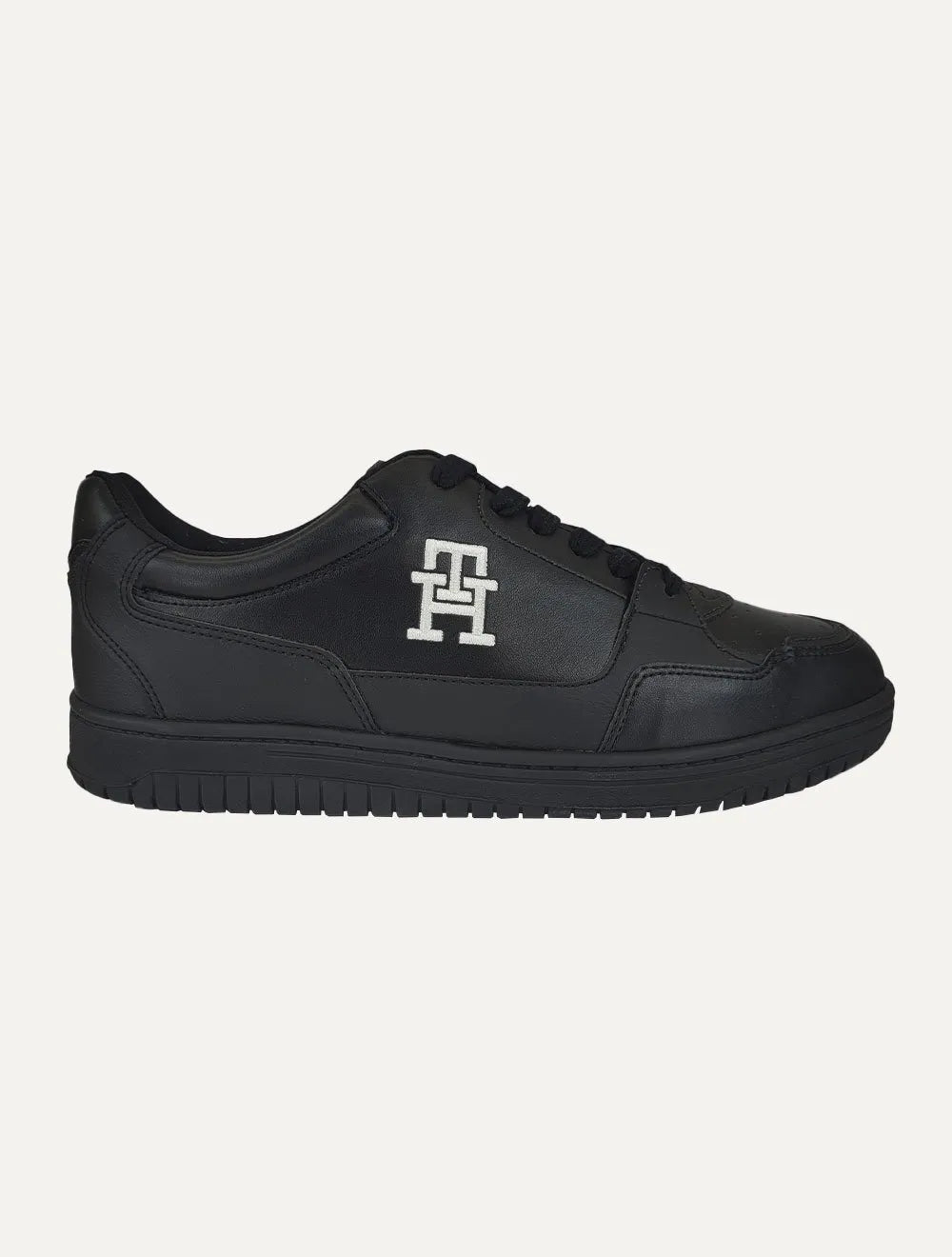 Tênis Tommy Hilfiger Masculino Couro Basket 2C Mix Suede Preto