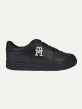 Tênis Tommy Hilfiger Masculino Couro Basket 2C Mix Suede Preto