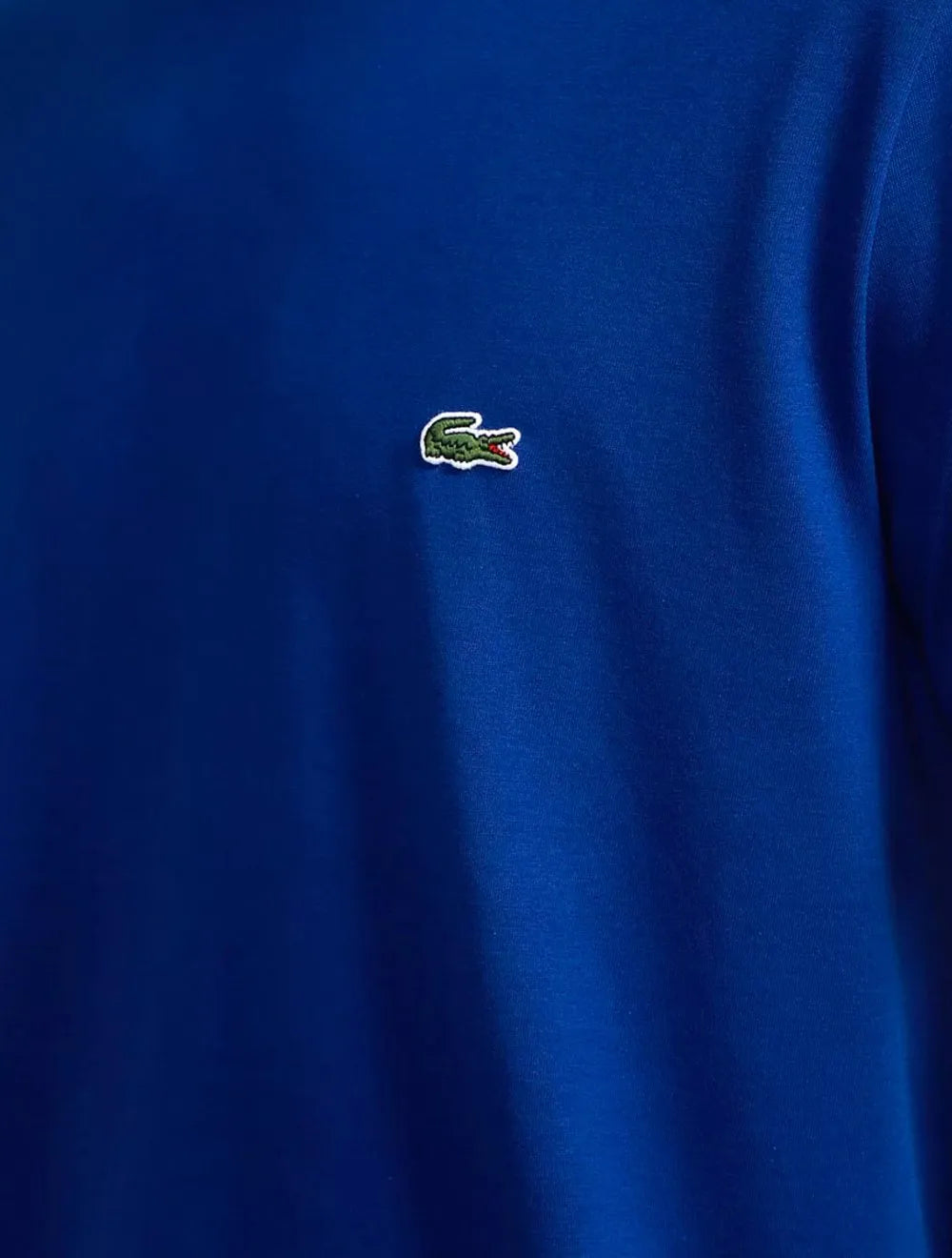 Camiseta Lacoste Masculina Classic Pima Cotton Logo Azul Royal