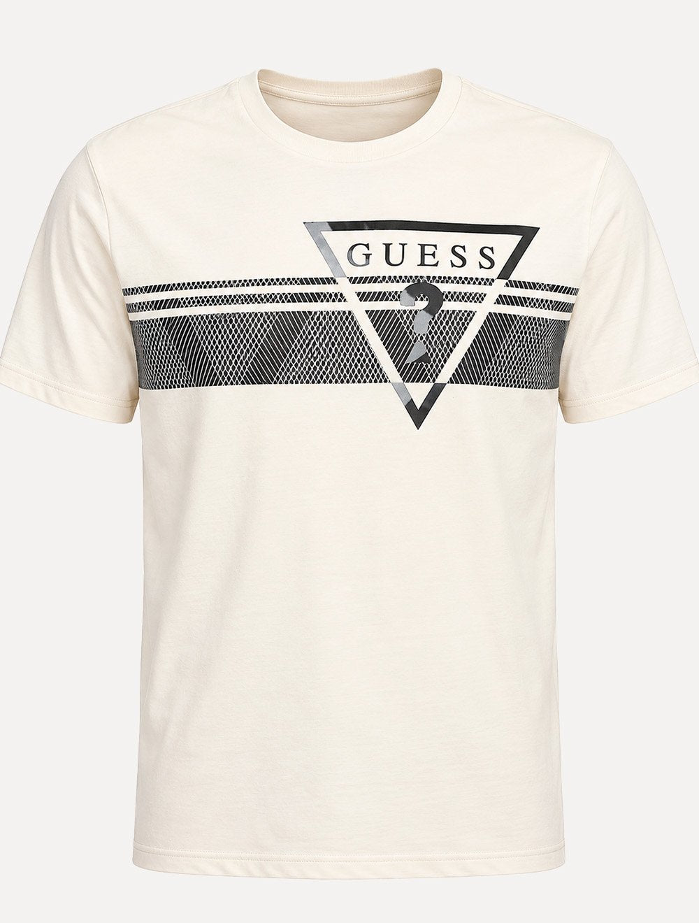 Camiseta Guess Masculina Big Chest Inverse Line Logo Branca
