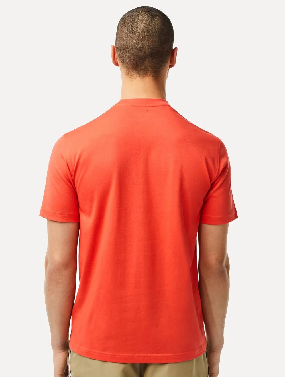 Camiseta Lacoste Masculina Sport Technique Logo Laranja