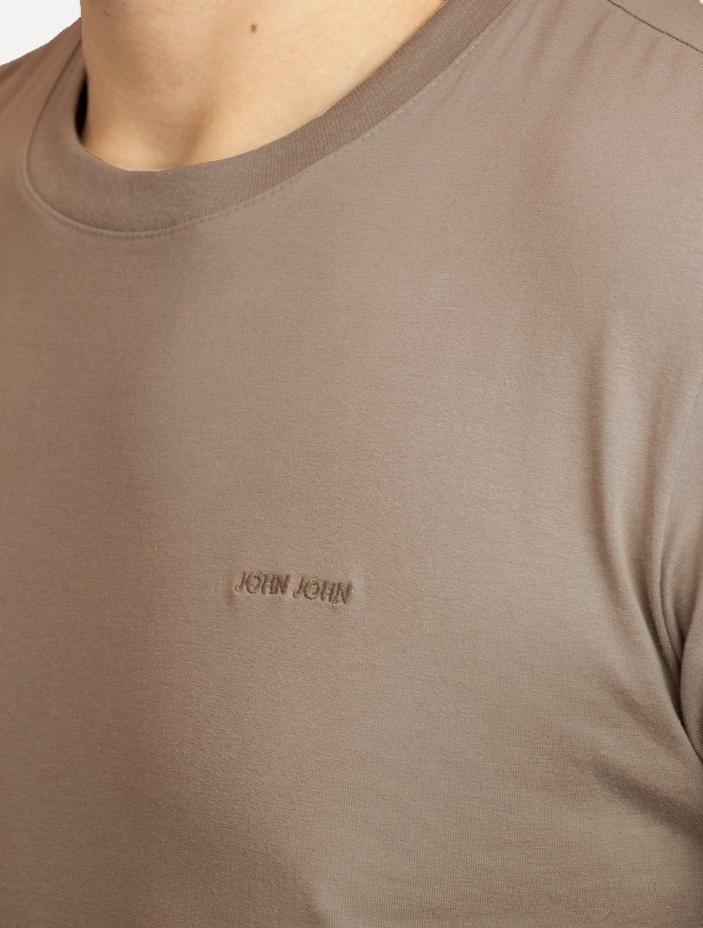 Camiseta John John Masculina Slim Fit Cotton Cáqui