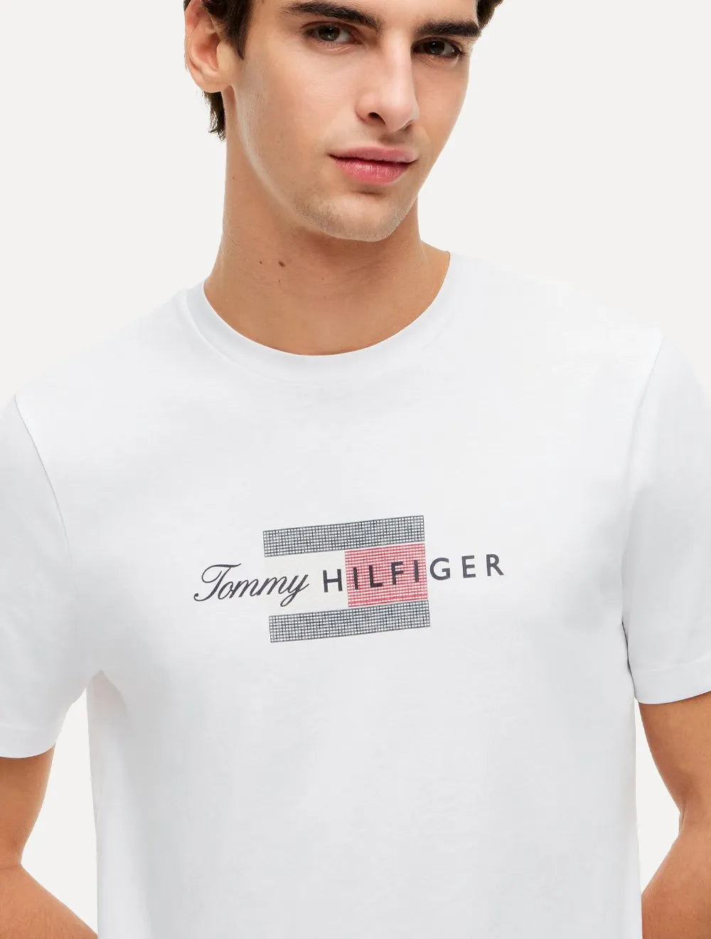 Camiseta Tommy Hilfiger Masculina Brand Love Big Graphic Branco