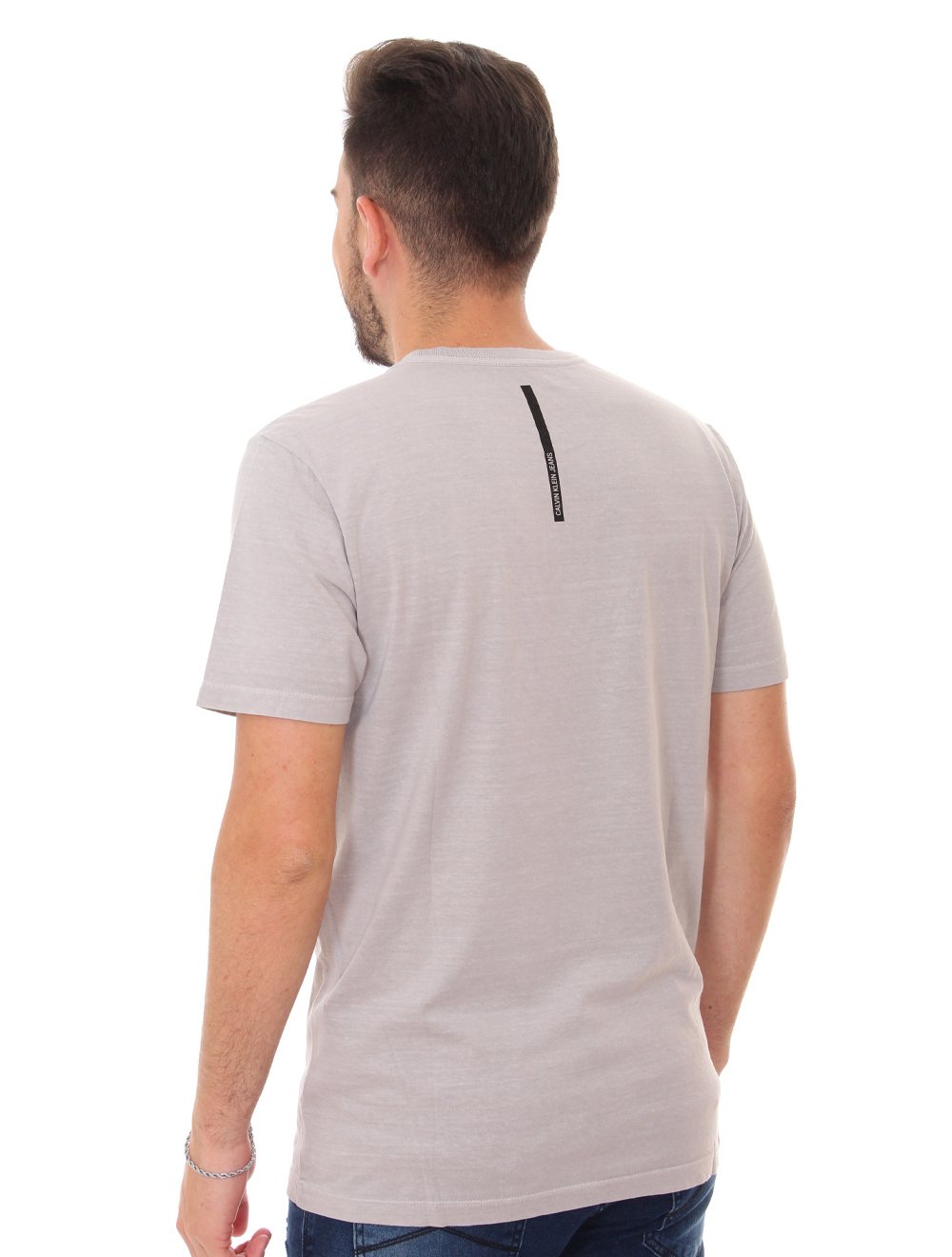 Camiseta Calvin Klein Jeans Masculina Spirit Youth Cinza
