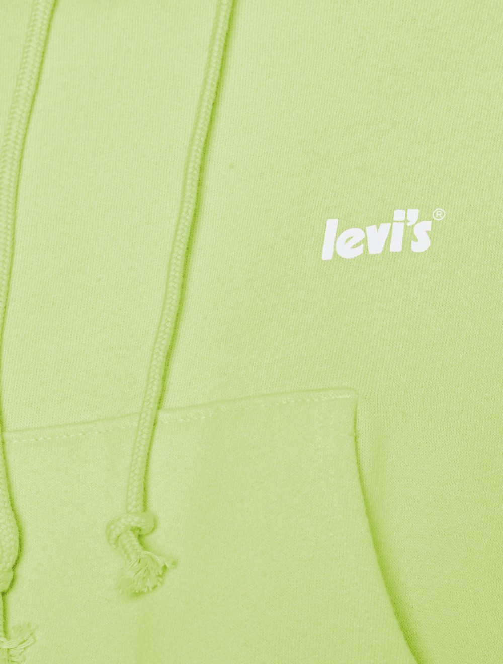 Moletom Levis Feminino Cropped Media Hoodie Verde Claro