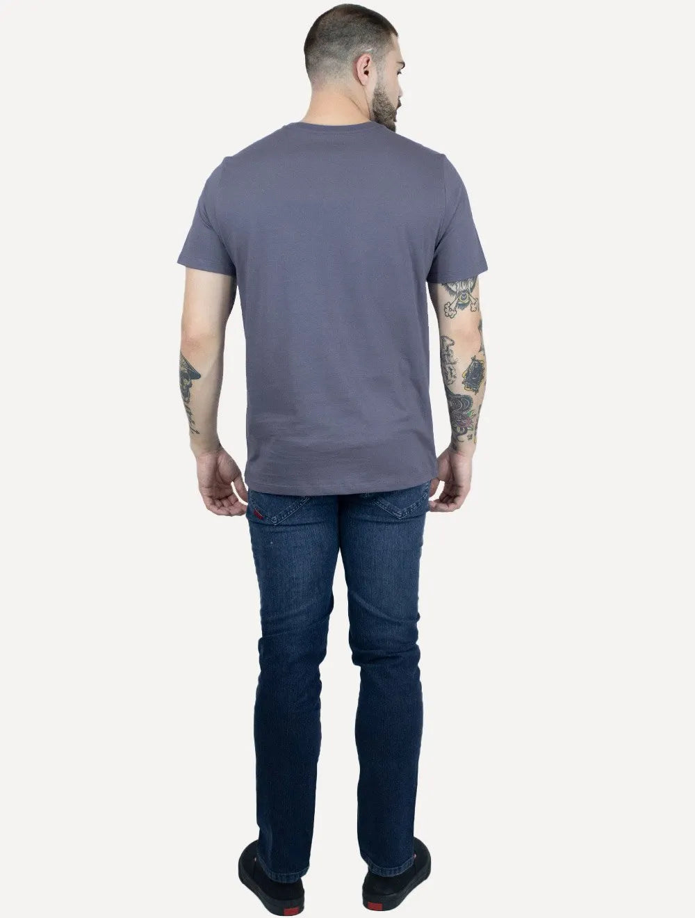 Camiseta Dudalina Masculina Essentials Modal Logo Roxa