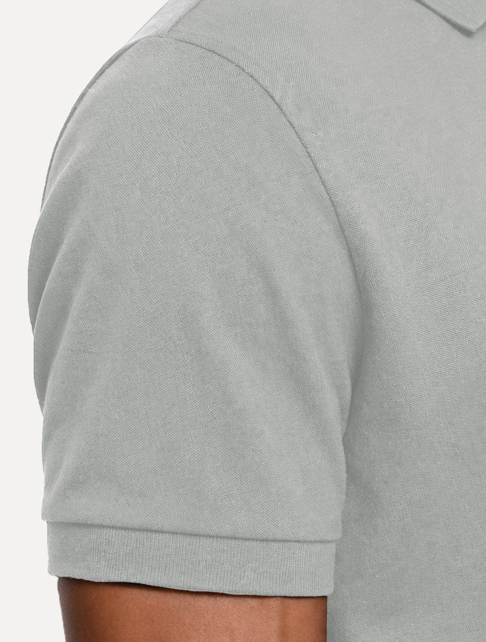 Polo Aramis Masculina Basic Piquet Mono Cinza Claro