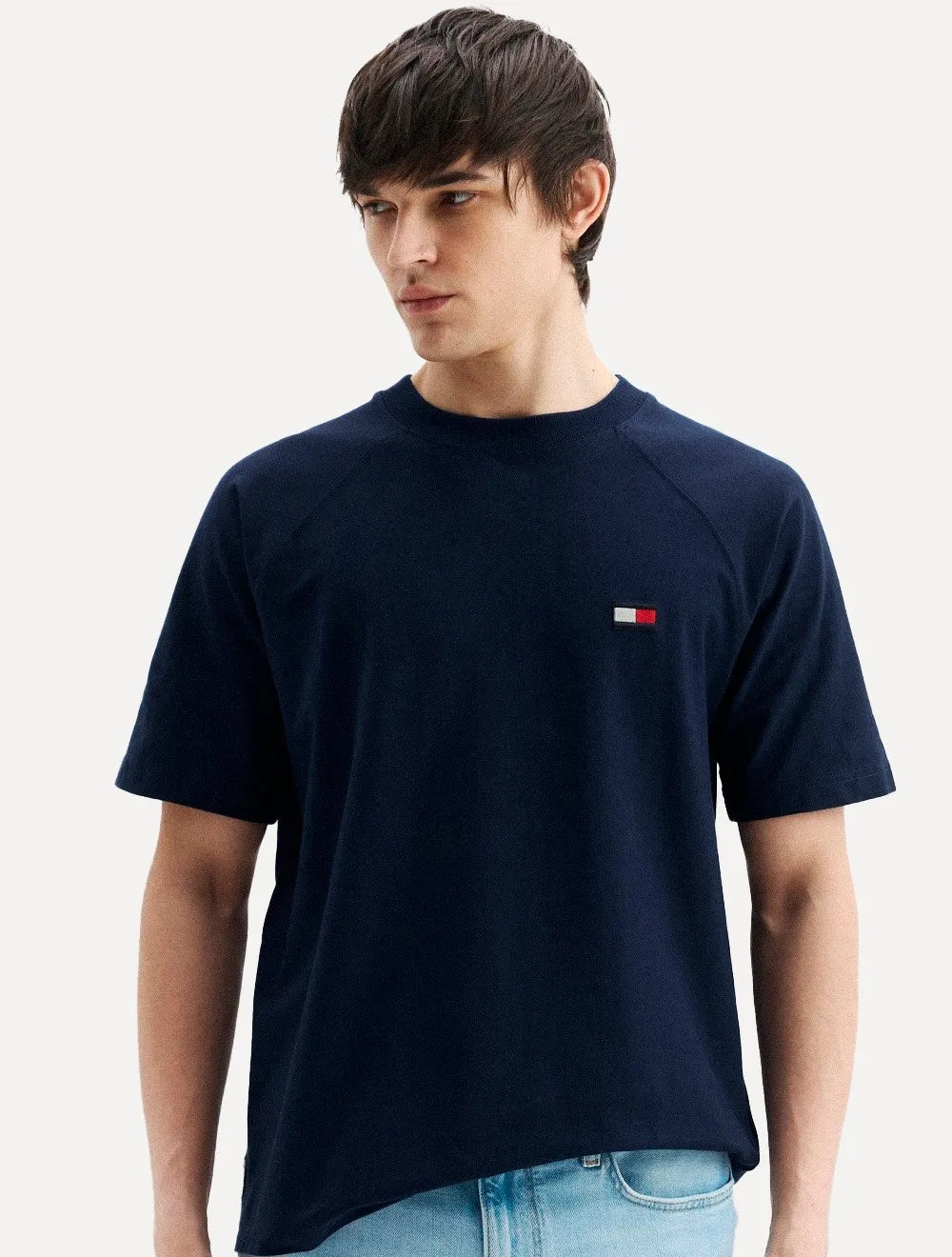 Camiseta Tommy Hilfiger Masculina Flag Relaxed Fit Azul Marinho