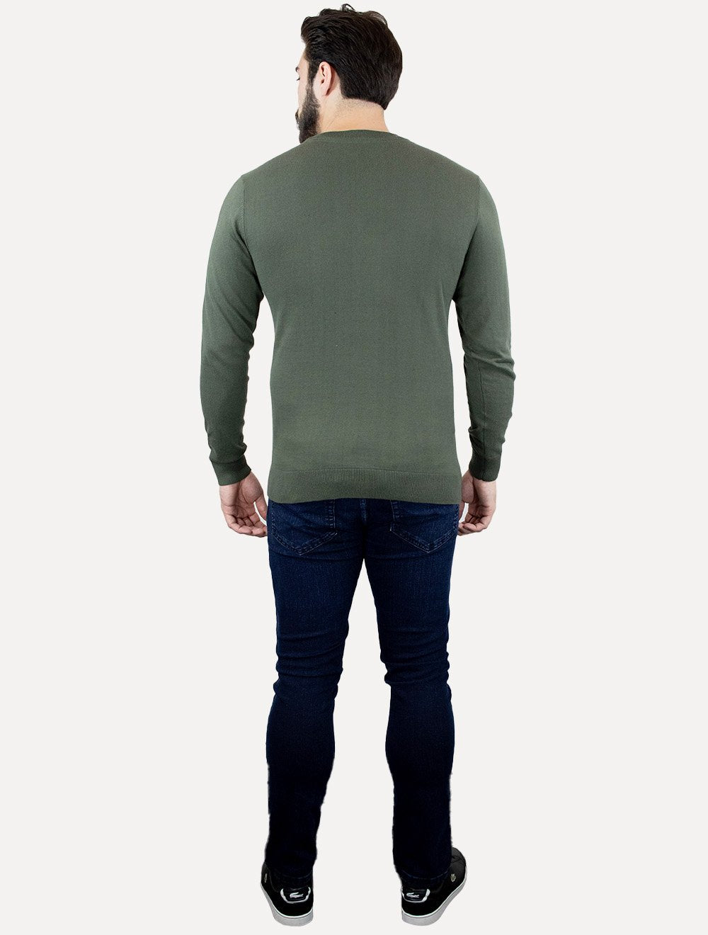 Suéter Calvin Klein Masculina Tricot Front Logo Verde Militar