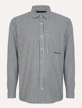 Camisa John John Masculina Stevan Listrada Preta/ Branca