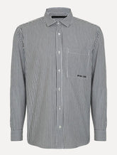 Camisa John John Masculina Stevan Listrada Preta/ Branca