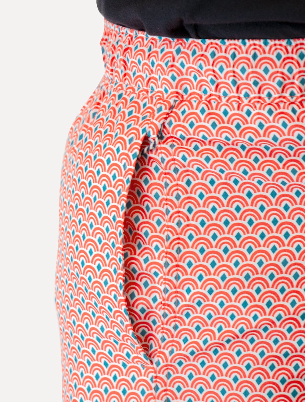 Short Original Penguin Masculino D'Água Ethnic Print Coral