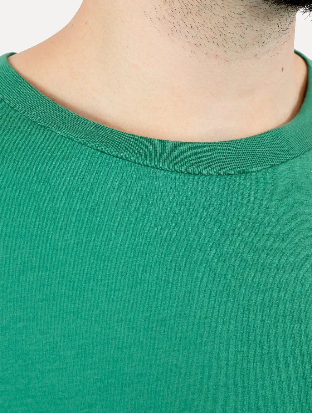Camiseta Ellus Masculina Cotton Fine Easa Duocolor Verde Bandeira