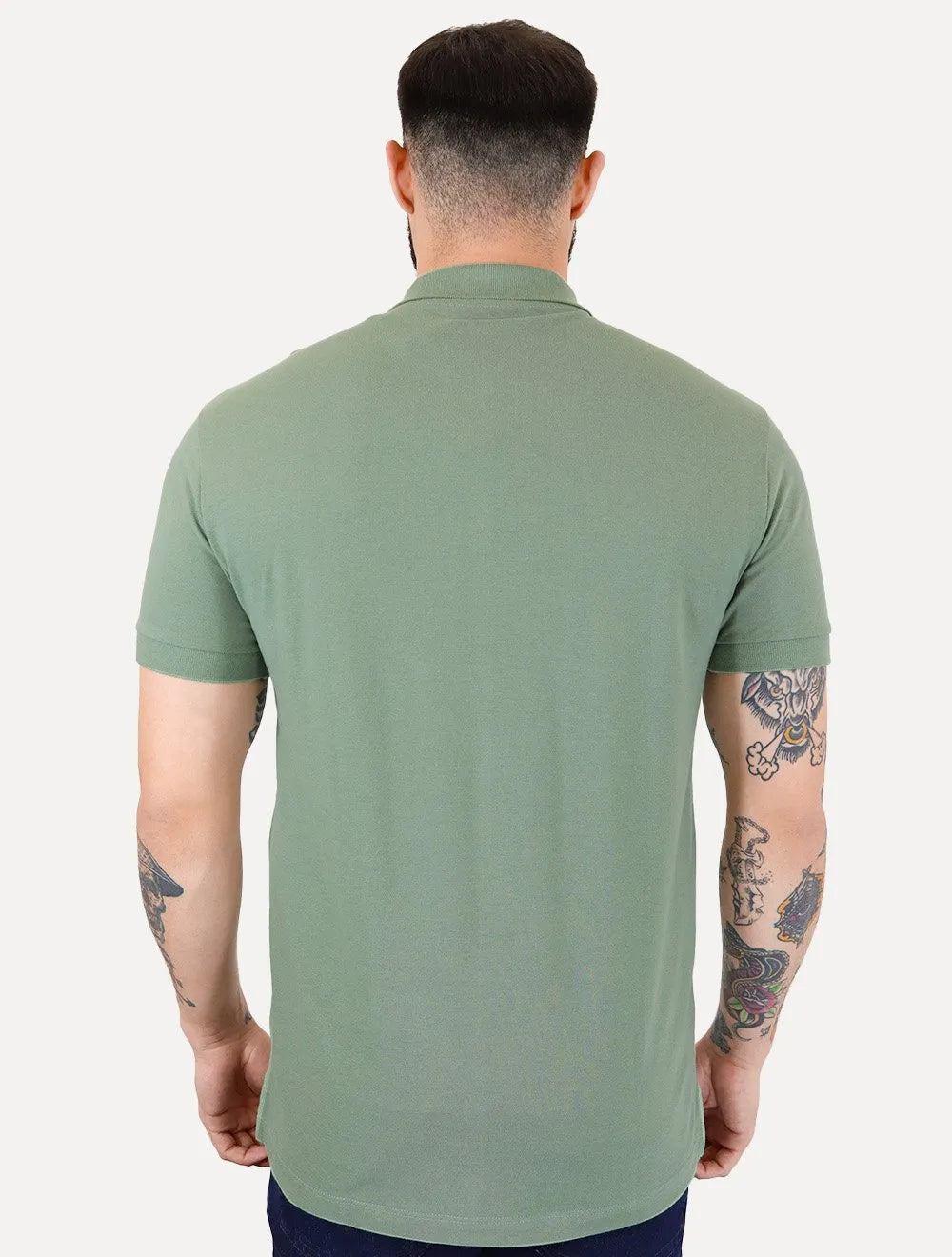 Polo Aramis Masculina Basic Piquet Mono Verde Menta