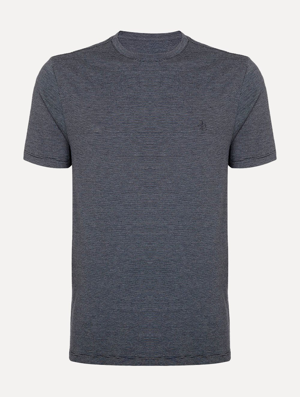 Camiseta Dudalina Masculina Regular Noise Listras Azul Marinho