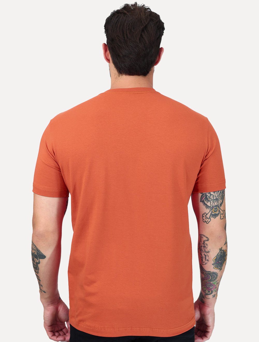 Camiseta King & Joe Masculina Premium Cotton Flex Estampada Laranja