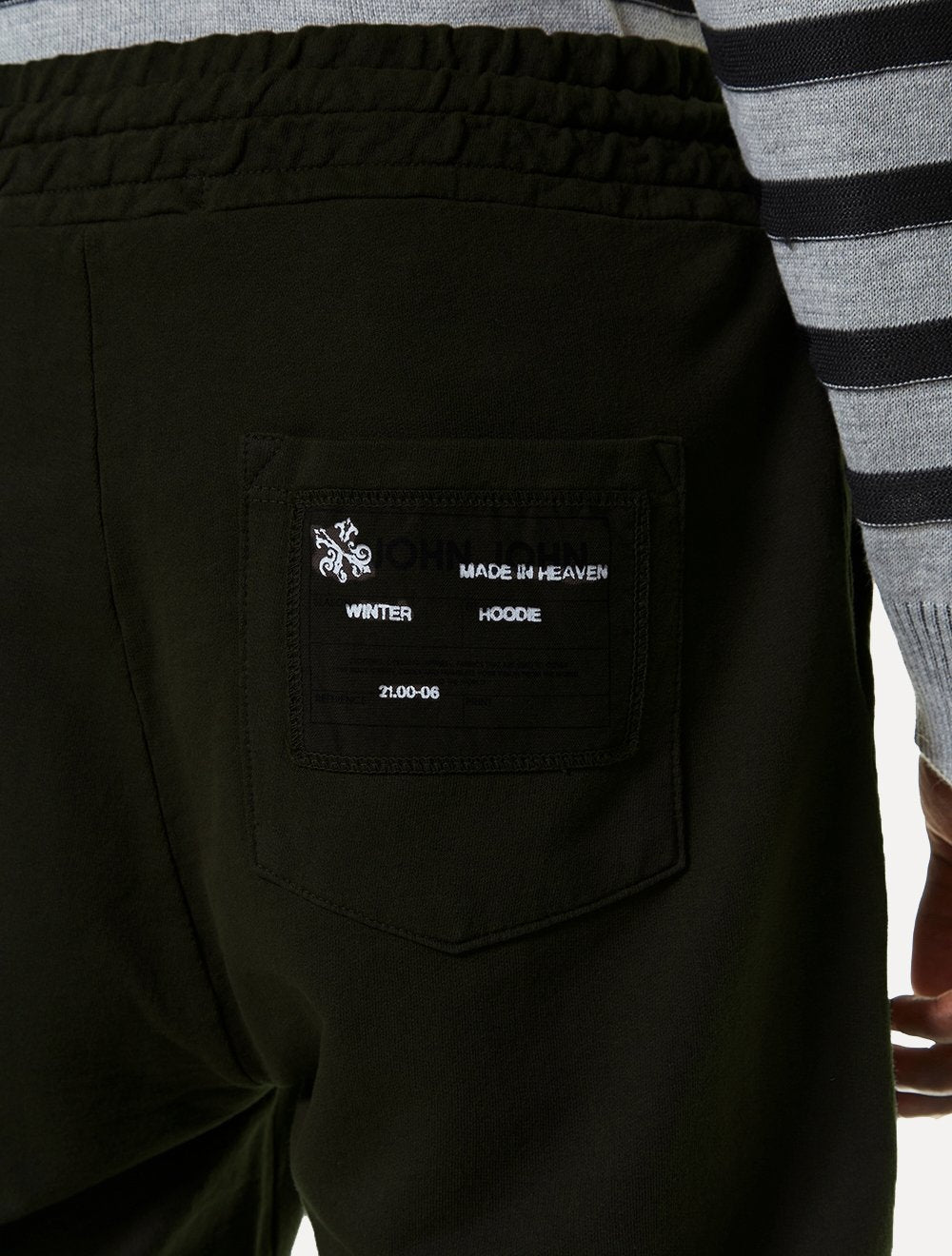 Calça John John Masculina Moletom Patch Verde Escuro