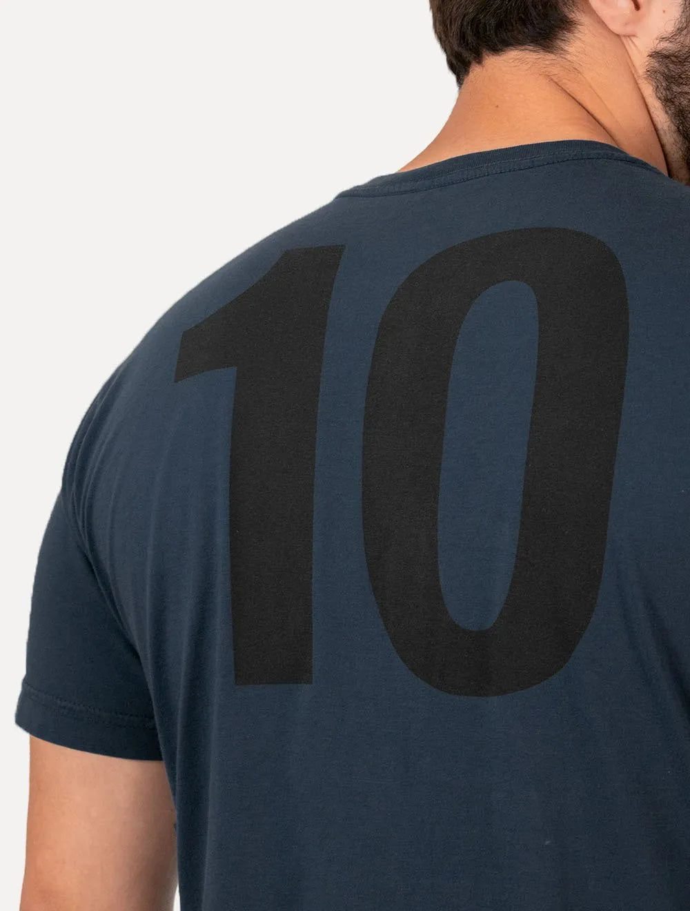 Camiseta Osklen Masculina Regular Brasão Futebol Azul Marinho