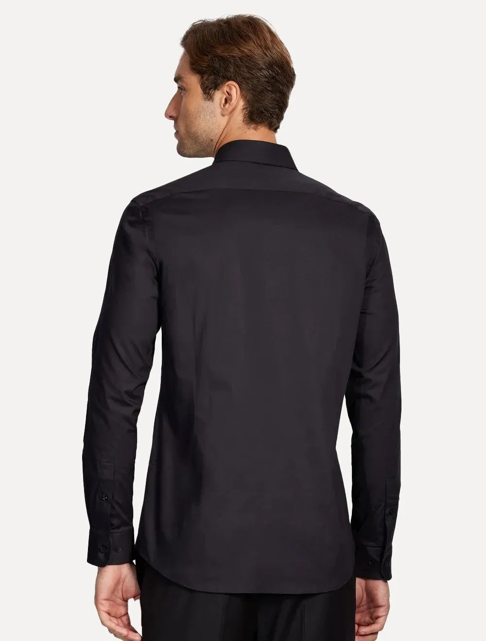 Camisa Aramis Masculina Slim Tricoline Stretch Preta