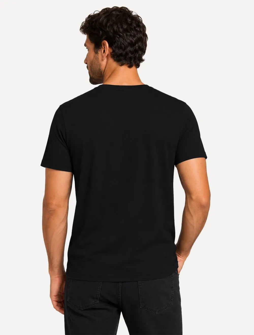 Camiseta Dudalina Masculina Essentials Modal Logo Preta