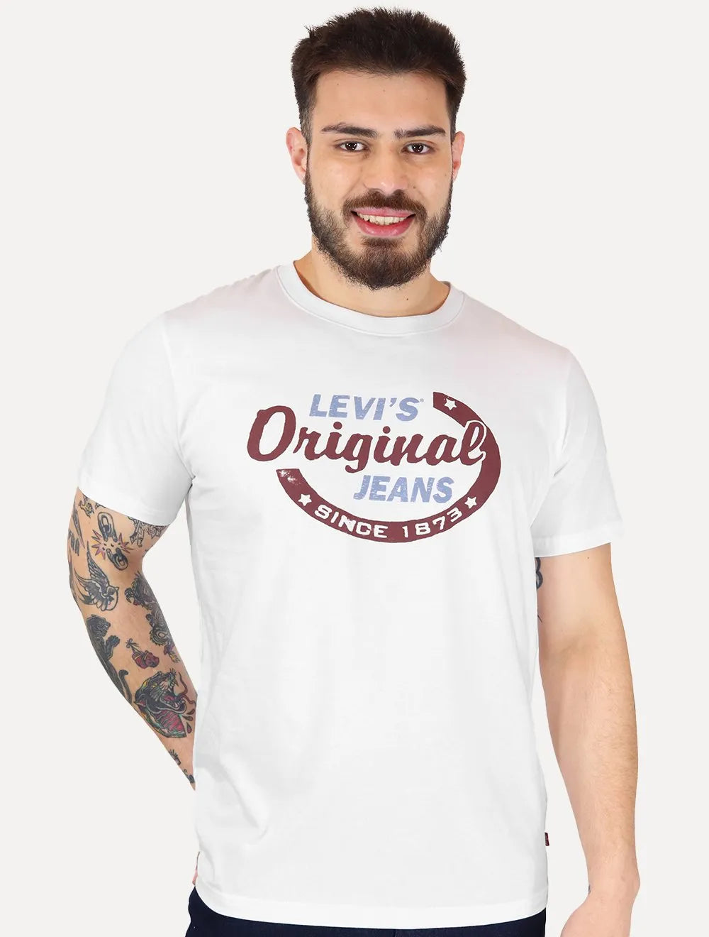 Camiseta Levis Masculina Original Since Graphic Branca