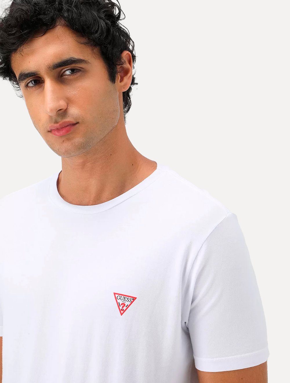 Camiseta Guess Masculina Original Small Triangle Branca
