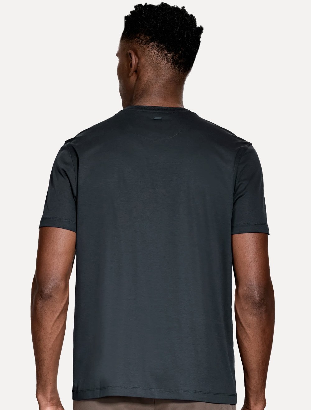 Camiseta Aramis Masculina Basic Silk Blend Modal Azul Marinho