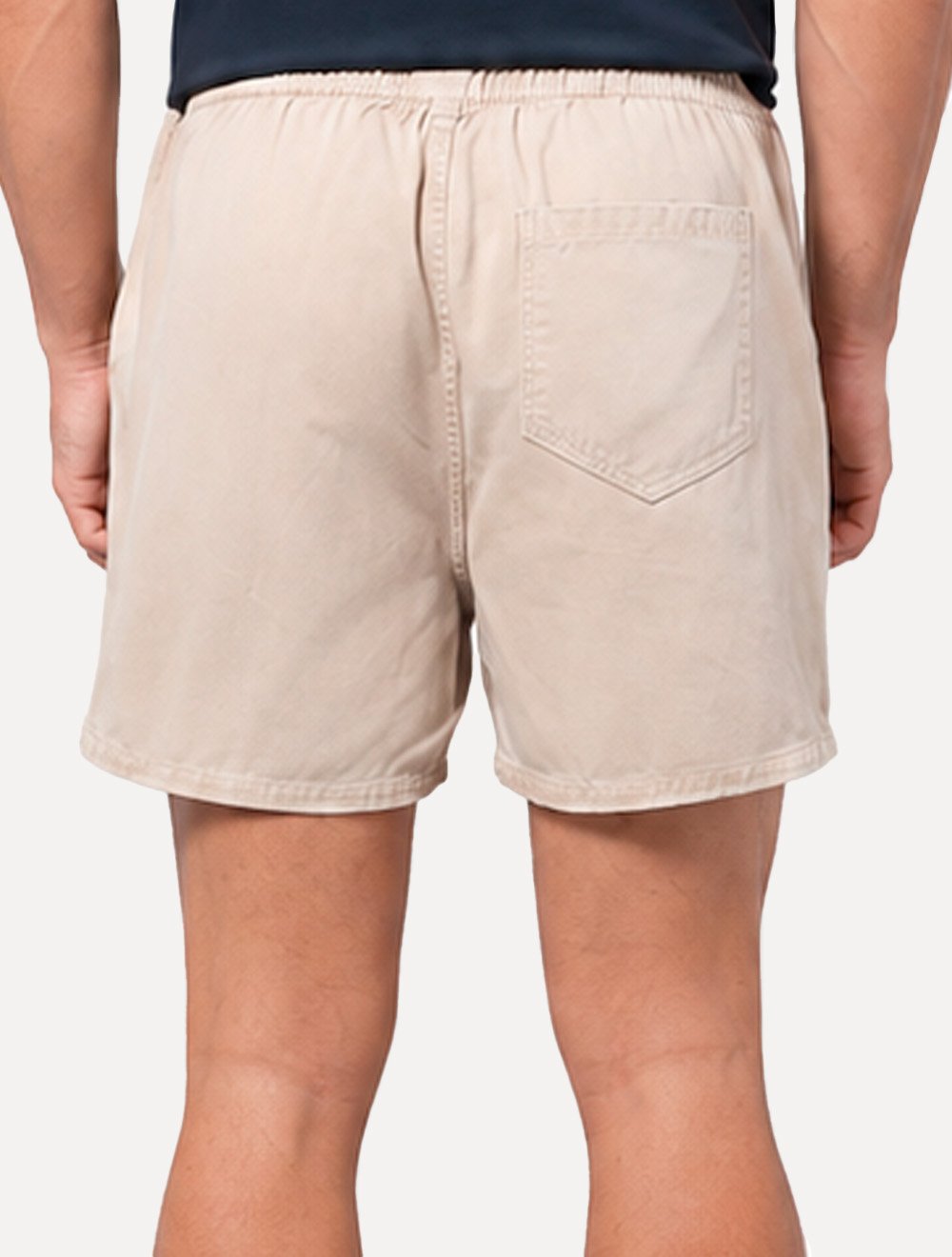 Short Calvin Klein Jeans Masculino Color Cós Elástico Black Logo Cáqui Claro