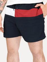 Short Tommy Hilfiger Medium Drawstring Colourblock Azul Marinho