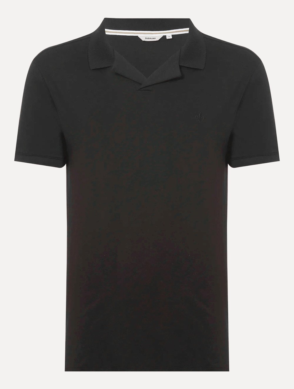 Polo Dudalina Masculina Flex Gola Piquet Resort Preta